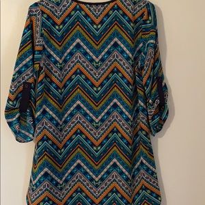 Chevron Pattern High Low Shirt